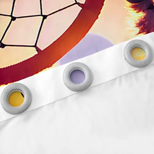 Miniatura 6 de Cortinas bohemias con atrapasueños para niñas, elegantes, bohemias, atrapasueños, cortinas de ventana de plumas hippie indias para niños