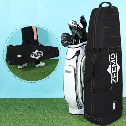 Miniatura 7 de ZEEMO Golf Travel Bag, Mid-Open Protective & Wheeled Airline-Approved Case for Clubs, Stand&CartBag, Waterproof Soft-Sided Cover Made of Heavy Duty