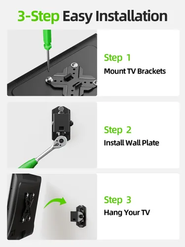 Miniatura 6 de USX MOUNT Soporte de pared pequeño para monitor de TV Soporte de TV RV con soporte de pared VESA giratorio e inclinable para televisores