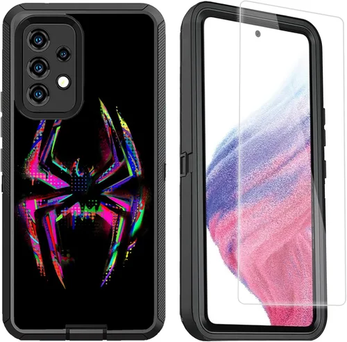 Miniatura 11 de Funda compatible con Samsung Galaxy A53 5G para mujeres y niñas, diseño de vaca, funda de lujo A53 5G con protector de pantalla, resistente a prueba