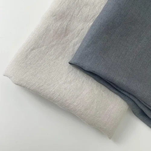 Miniatura 3 de Tela de punto gris natural, lino natural, material versátil, ideal para manualidades, costura y decoración del hogar