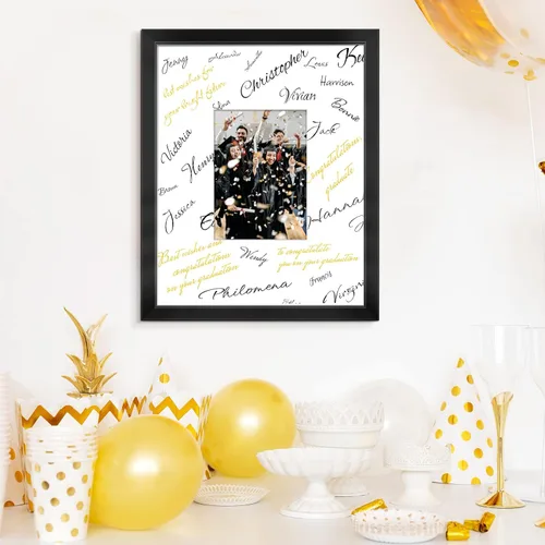 Miniatura 7 de LaVie Home Marco de fotos firmable de boda de 16 x 20 pulgadas, marco de madera negro de 16 x 20 pulgadas, para fotos de 5 x 7 pulgadas