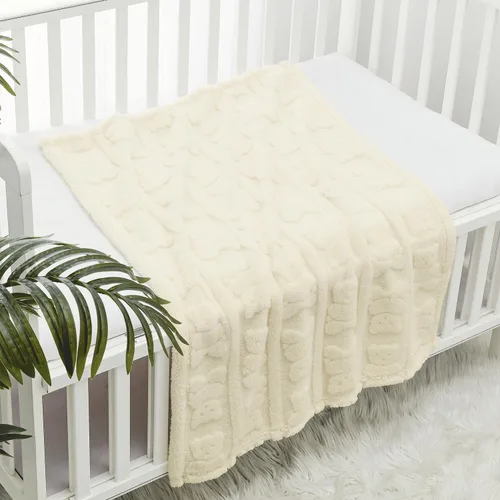 Miniatura 13 de CREVENT Manta de Felpa Sedosa y Linda para Bebé Niñas & Niños, Recién Nacidos, Bebés, Cuna, Cochecito, Silla de Paseo, Regalo Adecuado para Todas