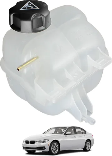 Depósito de Rebosamiento de Refrigerante del Radiador del Motor con Tapa Compatible con BMW i3/i3s i8 118i 318i Mini Cooper/Cooper Countryman/Cooper
