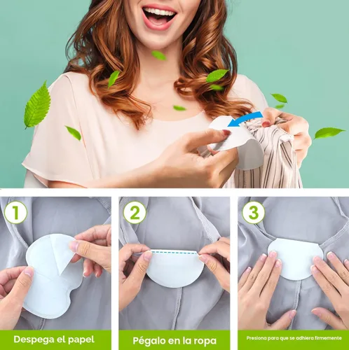 Miniatura 5 de Almohadillas de sudor para axilas, calidad premium, para lucha contra la hiperhidrosis [100 unidades] para hombres y mujeres, cómodas, no visibles