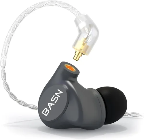 Miniatura 8 de BASN Metalen PRO 4 Drivers Auriculares intraurales para músicos, auriculares con cancelación de ruido y graves mejorados con carcasa de metal CNC