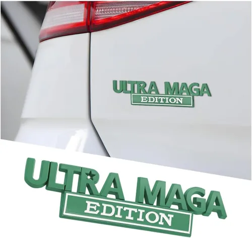 Miniatura 13 de AICEL Edición Ultra MAGA, emblemas de metal completo en 3D para coche, etiquetas de personalidad clásicas con adhesivo fuerte, insignias para coche