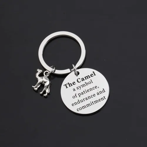Miniatura 4 de ENSIANTH Llavero de camello, regalo inspirador para amantes del camello, regalo para amantes de los animales del desierto, regalo para dueños de cam