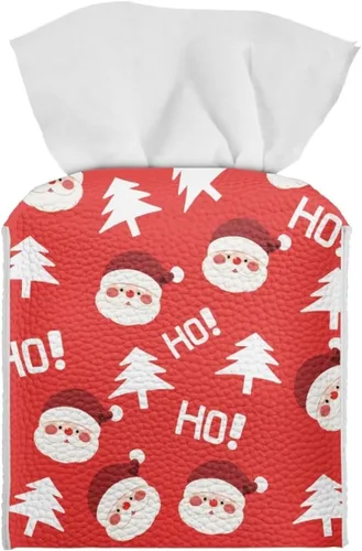 Miniatura 31 de Lindas decoraciones de ajolote con estampado de animales, caja de pañuelos de cuero, soporte de Navidad, organizador de papel de seda impermeable