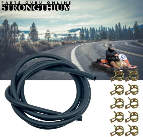 Miniatura 4 de STRONGTHIUM Juego de manguera de línea de combustible de 1/4 con 10 abrazaderas de combustible para Briggs & Stratton MTD Troy Bilt Cub Cadet