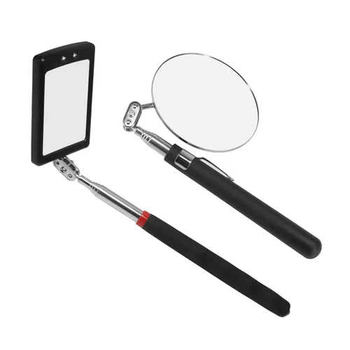 Espejo telescópico de inspección flexible telescópico Espejo de inspección giratorio 360 Espejo de inspección para automóvil Espejo mecánico en un