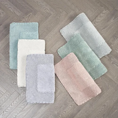 Miniatura 8 de Laura Ashley Ruffle tapete para baño de algodón de 17 x 24 pulgadas