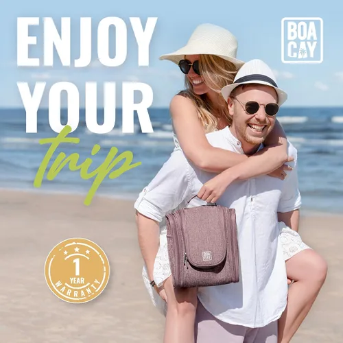 Miniatura 2 de Bolsa premium de artículos de aseo personal para viaje, para hombres y mujeres, bolsa de higiene, kit organizador de baño, con soporte de banda