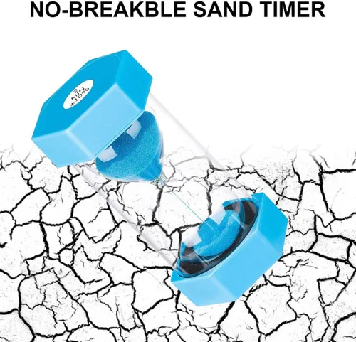 Miniatura 4 de SuLiao Reloj de arena colorido de 3 minutos, reloj de arena morado, temporizador de reloj de arena de plástico para niños, juegos, aula, cocina