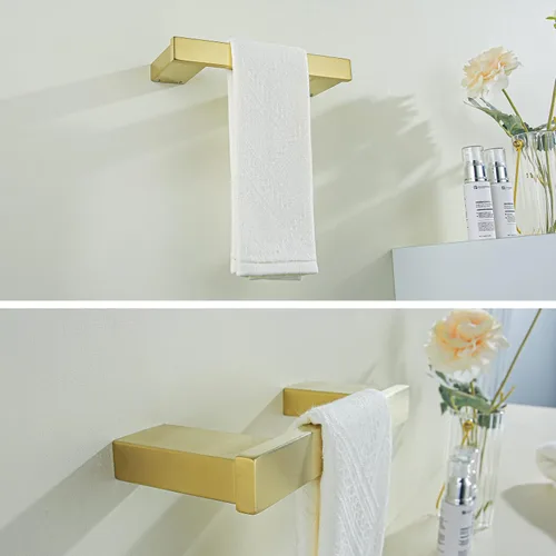 Miniatura 6 de RANDOM Toallero dorado cepillado de 9 pulgadas, toallero de latón para baño, toallero de mano, toallero de cocina, barra de toalla de baño, cocina