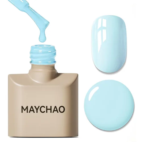 Miniatura 50 de MAYCHAO Esmalte de uñas de gel rosa intenso de 0.5 onzas líquidas, 1 unidad de esmalte de gel rosa brillante, esmalte de uñas que se absorbe con luz