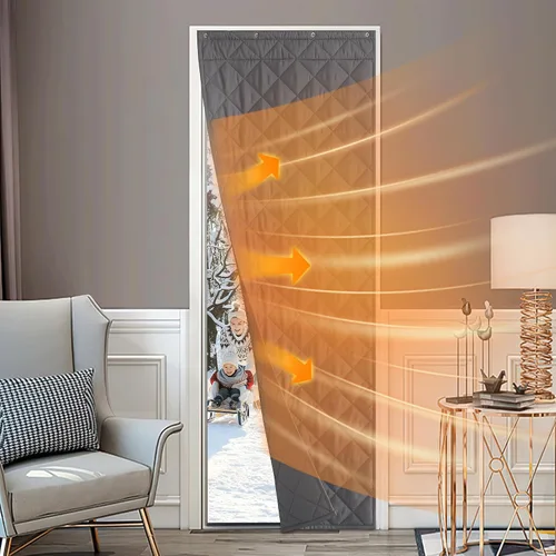 Miniatura 16 de NICETOWN Cortina de puerta con aislamiento térmico, opaca, ahorro de energía, con 3 formas de colgar, material grueso, fácil de instalar, mantiene