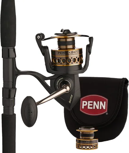 Penn Battle - Combo de carrete giratorio y caña de pescar