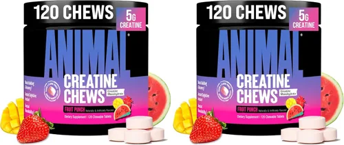 Miniatura 10 de Masticables de creatina Animal - Tabletas de creatina monohidratada mejoradas con AstraGin para mejorar la absorción, sal marina para aumentar