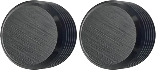 Miniatura 5 de Aluminio 1 "1 pulgada NPT rosca macho Allen cabeza enchufe enchufe de tubería, negro, paquete de 2