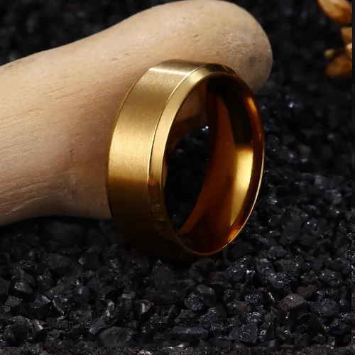 Miniatura 6 de Jstyle Anillos de acero inoxidable para hombres, anillo de boda, banda simple y genial, 0.315 in de ancho, 3