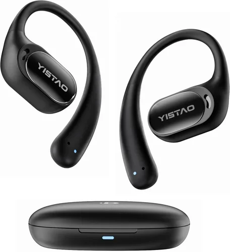 Auriculares de Oreja Abierta con 35 Horas de Reproducción, Auriculares Inalámbricos de Conducción de Aire Verdaderos con Ganchos para las Orejas,
