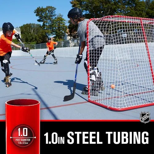 Miniatura 2 de Franklin Sports Red juvenil de hockey callejero - Portería de hockey de acero para interiores y exteriores para niños Roller Street - 54 pulgadas