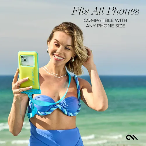 Miniatura 6 de Case-Mate Funda impermeable IP68 para teléfono – Funda flotante impermeable con cordón cruzado – Esenciales de viaje para playa y cruceros – CITRUS