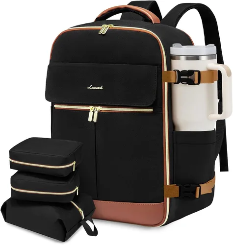 Miniatura 22 de LOVEVOOK - Mochila de Mano, Mochila de Viaje de 40L para Mujer con 3 Cubos de Embalaje, Mochilas de viaje