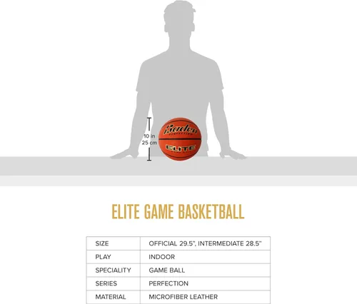 Miniatura 3 de Baden Elite Premium Quality Composite Basketball Ideal for Indoor Games Youth, Women & Men's Sizes