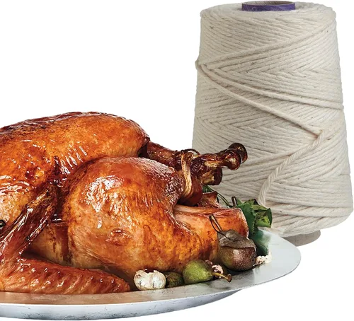 Miniatura 2 de Regency Wraps Cordel de carnicero de cocina, resistente, 500 pies, 16 capas, 2.4mm, cordel de cocina de algodón apto para alimentos para atar pavo
