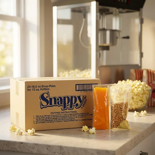 Miniatura 5 de Snappy Snap-Paks - Paquetes de porciones de palomitas todo en uno para máquina popping de 6 onzas, granos, aceite y sal, 24