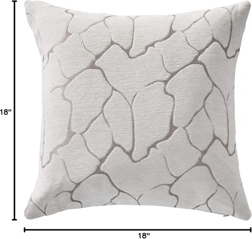 Miniatura 5 de Violet Linen Milano Arts - Almohadas decorativas con diseño artístico, 18 x 18 pulgadas, color plateado Plata