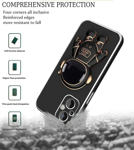 Miniatura 5 de Compatible con OnePlus Nord N20 5G Funda con chapado creativo de astronauta de dibujos animados rosa, para OnePlus Nord N20 5G, funda de silicona a