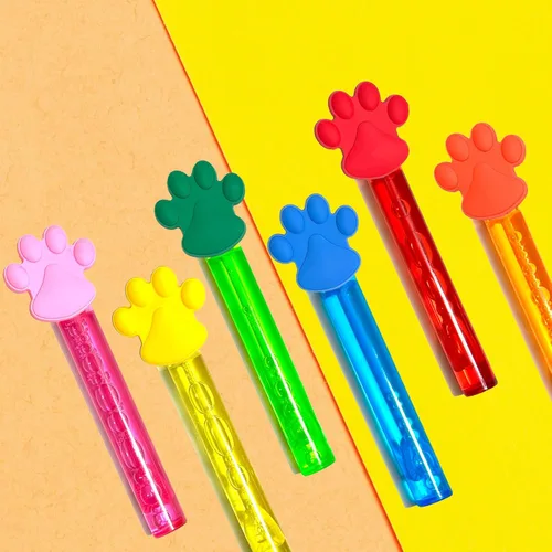 Miniatura 2 de uoyoi Regalos para Fiestas de Patas, 24 Piezas de Varitas de Burbujas con Huellas de Patas para Niños, Linda Varita de Burbujas para Mascotas Perro