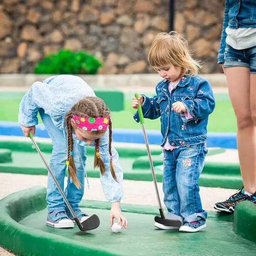 Miniatura 6 de Juego de palos de golf para niños pequeños, palos de golf retráctiles con tapete de putting para niños de 2, 3, 4, 5 (mano derecha), juego