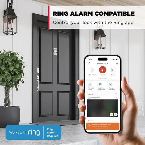 Miniatura 5 de Kwikset HomeConnect 620 Z-Wave de Largo Alcance Habilitado Cerradura Inteligente con Teclado Entrada sin Llave Conveniente, Códigos de Usuario
