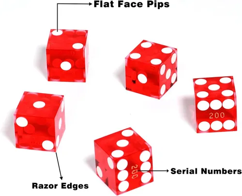 Miniatura 3 de GSE Games & Sports Expert Juego de mesa de dados de casino. Incluye un fieltro de diseño de dados, 5 dados de casino y un botón de poker de dados
