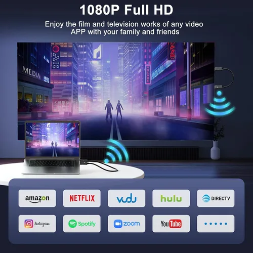 Miniatura 4 de Transmisor y receptor HDMI inalámbricos, decodificación 4K, salida 1080P, extensor inalámbrico HDMI, Plug & Play, soporte de 2.4/5GHz