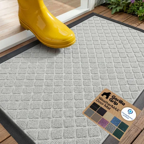 Miniatura 43 de Gorilla Grip - Tapete WeatherMax todoterreno 100% impermeable, caucho natural, resistente a manchas y decoloración, perfil bajo, interior y Grafito