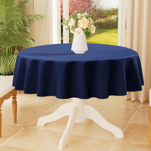Miniatura 25 de Smiry Mantel rectangular de poliéster impermeable antiarañazos, mantel decorativo de tela lavable para comedor, bufé, fiestas y exteriores, 60 x 84