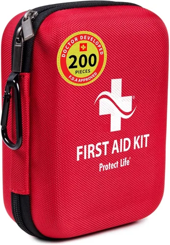 Miniatura 12 de Protect Life Kit de primeros auxilios para el hogar y la empresa, 250 piezas - Kit médico de emergencia para acampar y senderismo