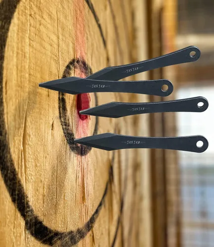 Miniatura 4 de Juego de púas de lanzamiento, 9.4 pulgadas de acero inoxidable sin giro con funda de cinturón de nailon 6 por paquete