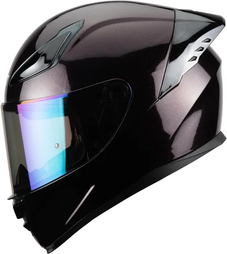 HAX Onix - Cascos de motocicleta de cara completa aprobados por DOT, listo para Pinlock y ranura para intercomunicador, motocicleta Powersports