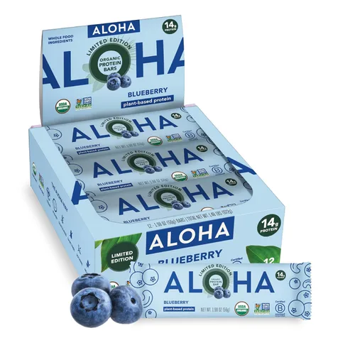 Miniatura 20 de ALOHA Barras de proteínas orgánicas a base de plantas, almendras y chocolate de coco, 12 unidades, barras de 1.98 onzas, veganas, bajas en azúcar