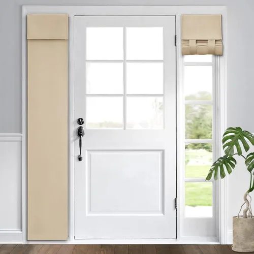 Miniatura 47 de HOMEIDEAS Cortinas Opacas para Aula para Puerta Principal, Cubierta de Ventana de Puerta de Aula, Persianas de Privacidad con Aislamiento Térmico