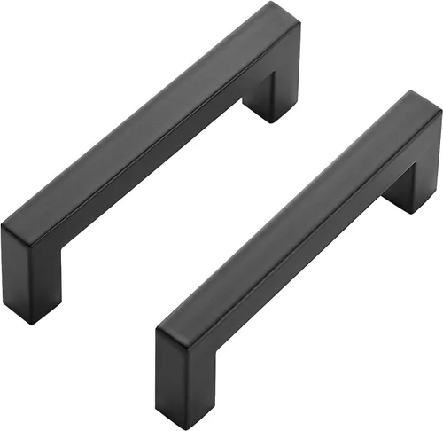 Miniatura 8 de Ravinte Paquete de 5 tiradores cuadrados de gabinete de 2-1/2 pulgadas, manijas negras para gabinetes de cocina, accesorios de cocina negros mate