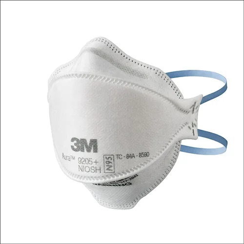 Miniatura 10 de 3M Aura Particulate Respirator 9205+ N95, Lightweight, 3 Panel Designed Helps Provide Comfortable and Convenient Respiratory Protection, 3-Pack