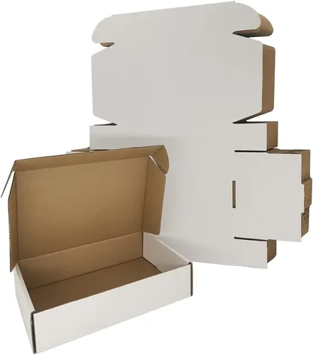 Cajas de envío pequeñas de 9 x 6 x 2 pulgadas, paquete de 25 sobres de cartón corrugado blanco, suministros de embalaje para pequeñas empresas
