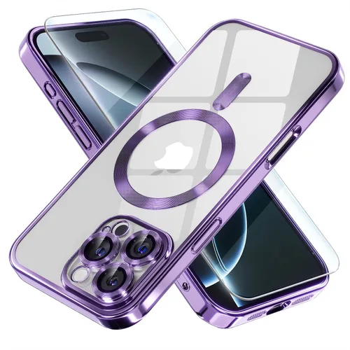 Miniatura 19 de Misea Funda magnética para iPhone 14 compatible con MagSafe [nunca amarillenta] [protección contra caídas de grado militar] protector completo